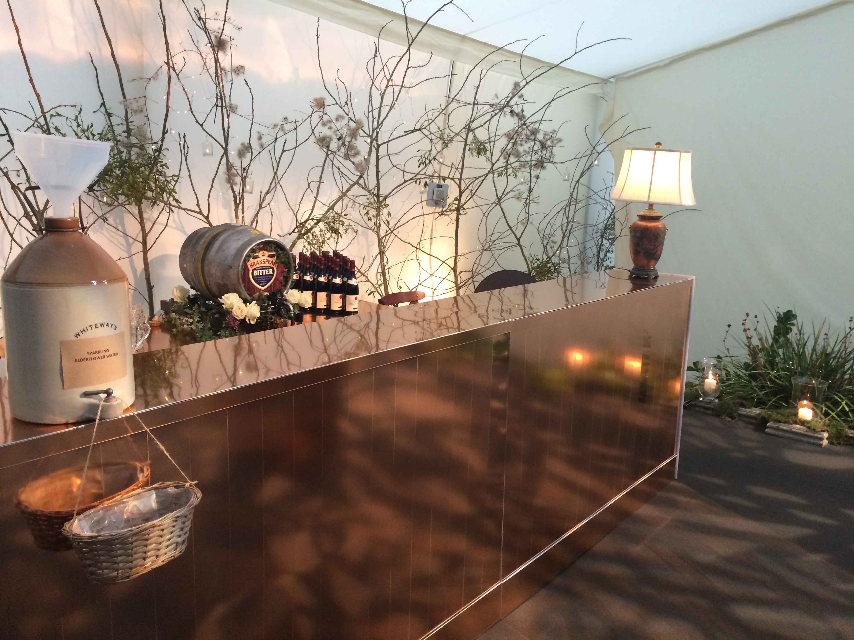 Rose Gold Mirror Bar Furniture4Events