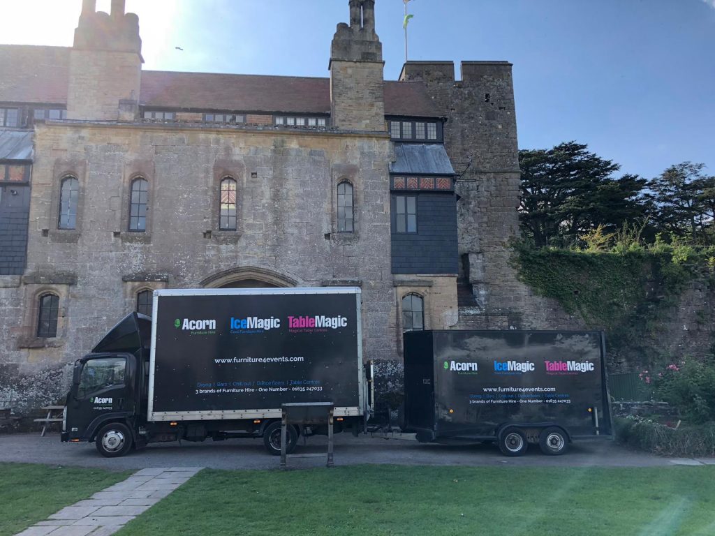 Furniture and Table Centre Hire for Events, Our UK Wide Delivery Service