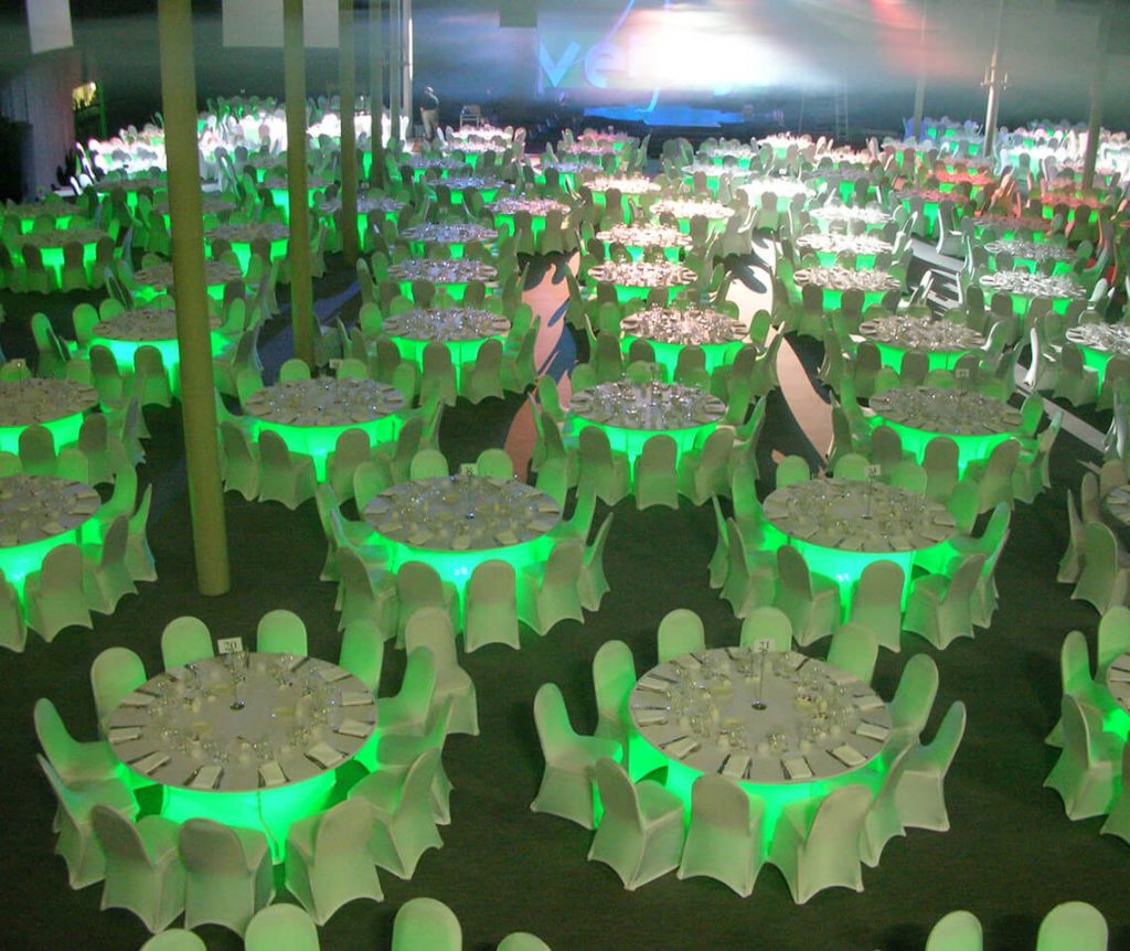 Round LED Table with Spandex Cloth - Furniture4Events