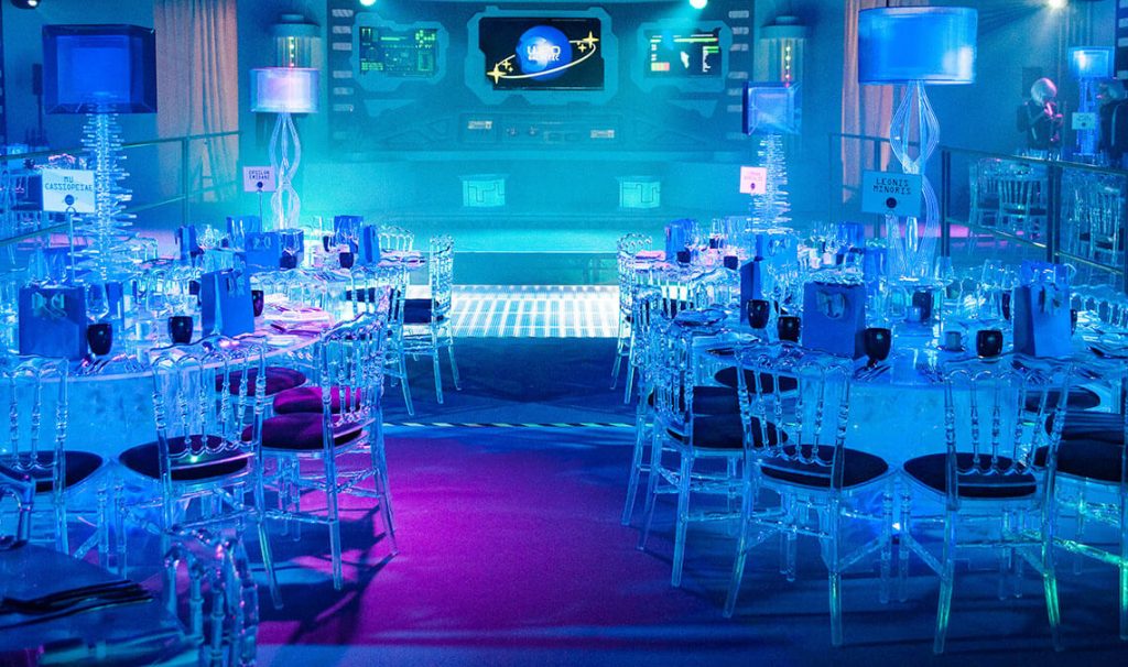 Swirled Acrylic LED Round Table - Furniture4Events