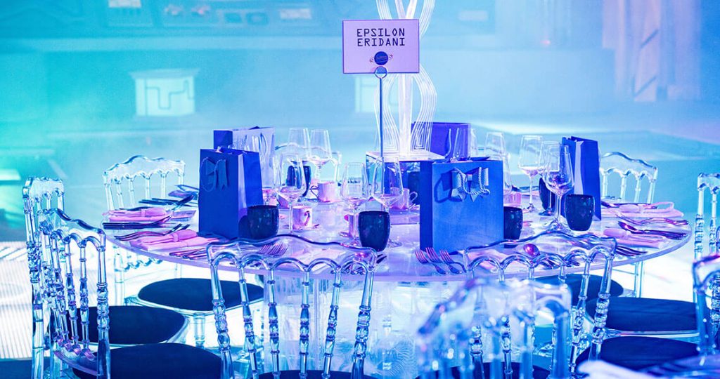 Swirled Acrylic LED Round Table - Furniture4Events