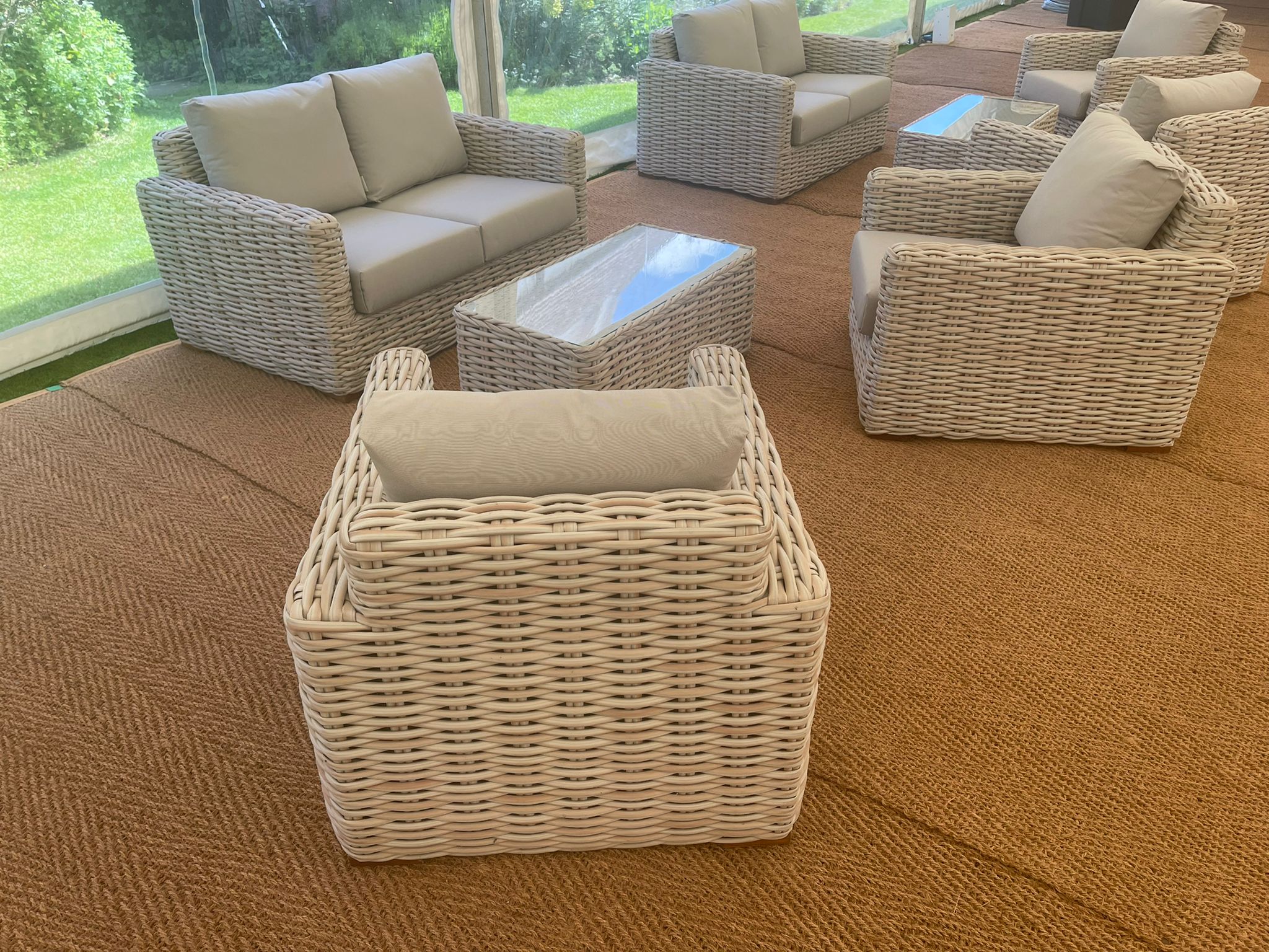 Indoor Rattan Sofa Set Furniture4events