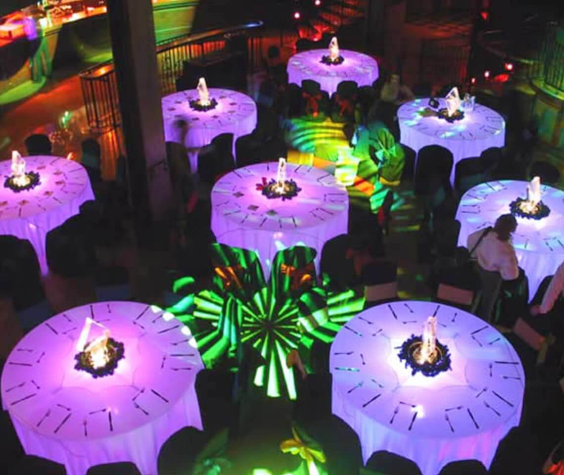 Round deals light table